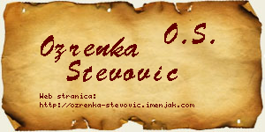 Ozrenka Stevović vizit kartica
